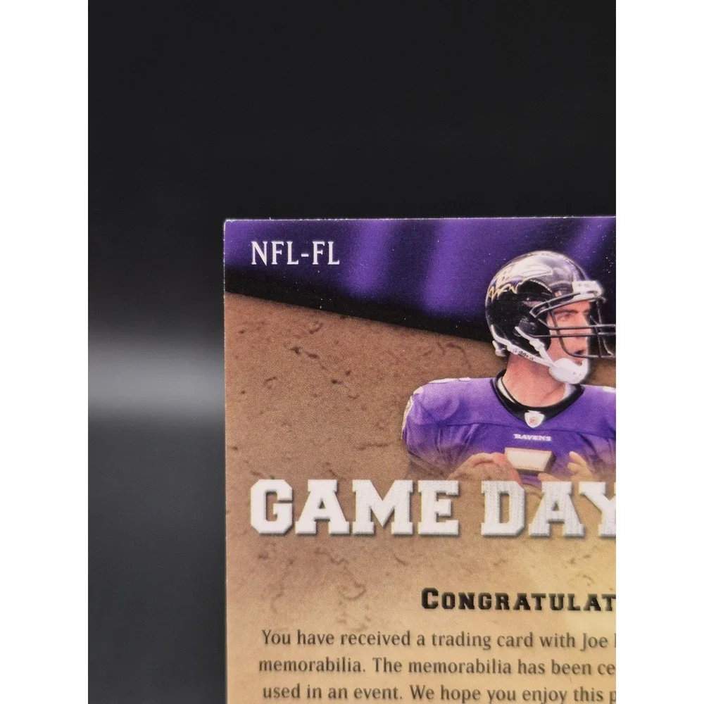 2009 Upper Deck Joe Flacco #NFL-FL Game Day Wesr Jersey (MEM) Baltimore Ravens